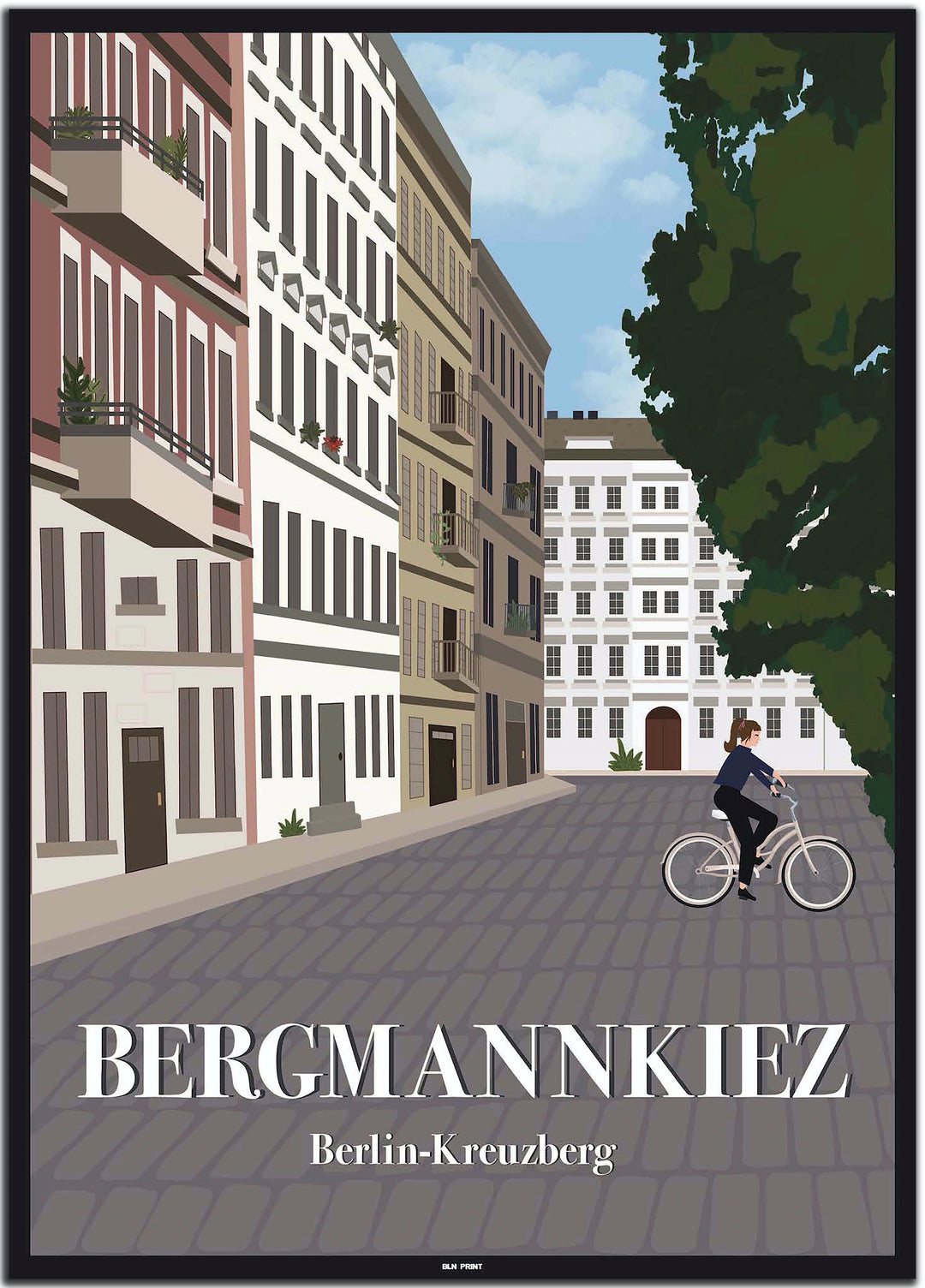 vintage berlin poster shop #50x70cm-schwarzer-farbrand