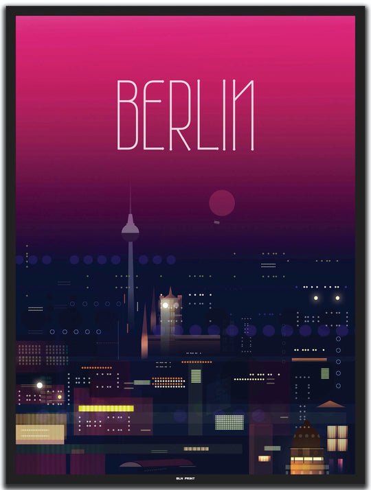 vintage berlin poster shop #30x40cm-schwarzer-farbrand