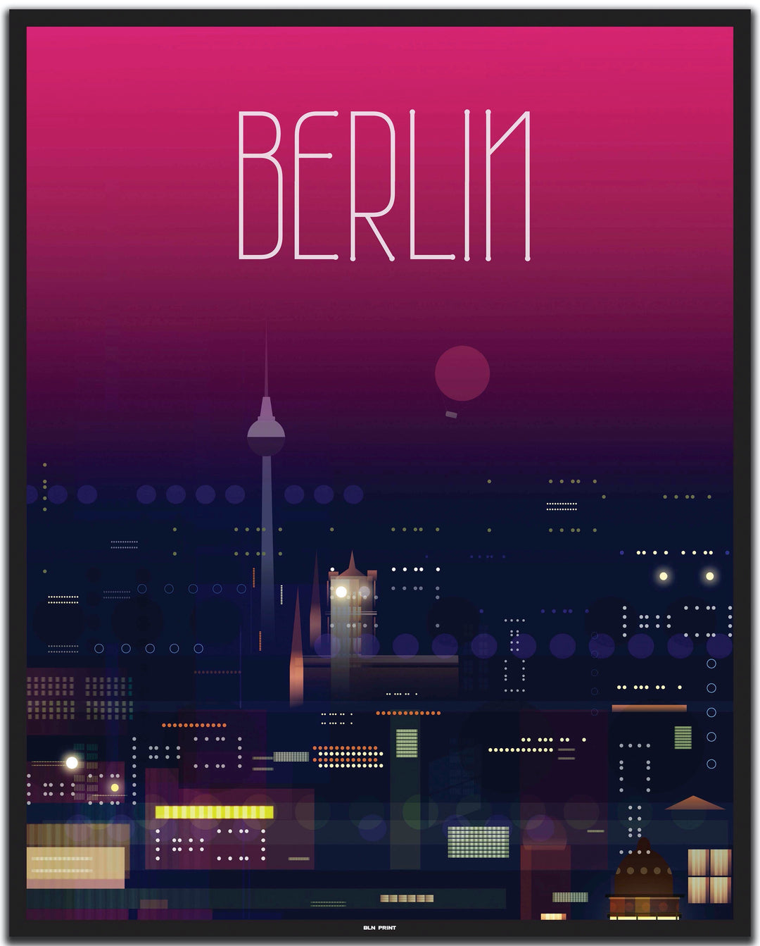 vintage berlin poster shop #40x50cm-schwarzer-farbrand