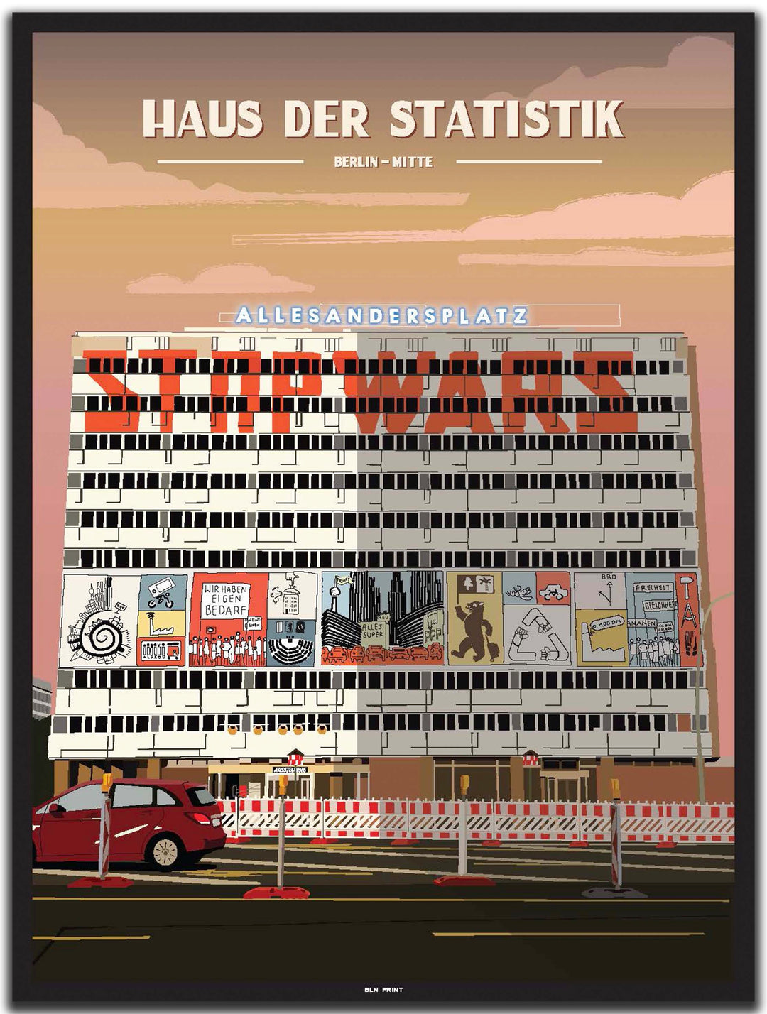 vintage berlin poster shop #30x40cm-schwarzer-farbrand