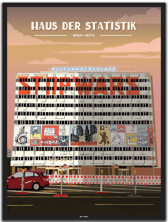 vintage berlin poster shop #30x40cm-schwarzer-farbrand