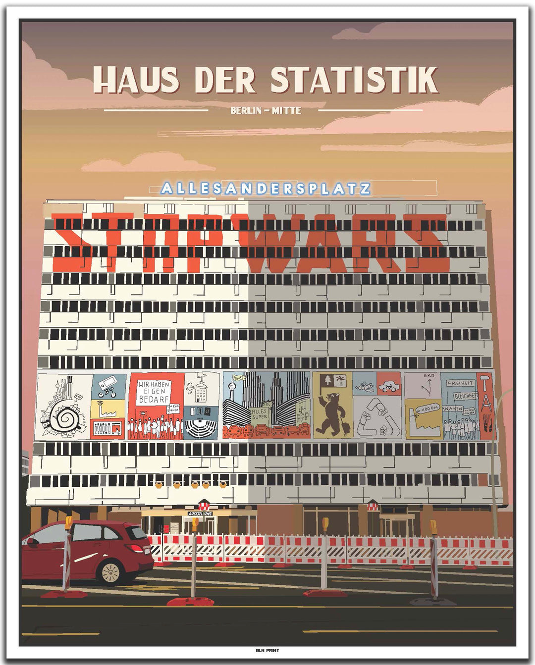 vintage berlin poster shop #40x50cm-weier-farbrand