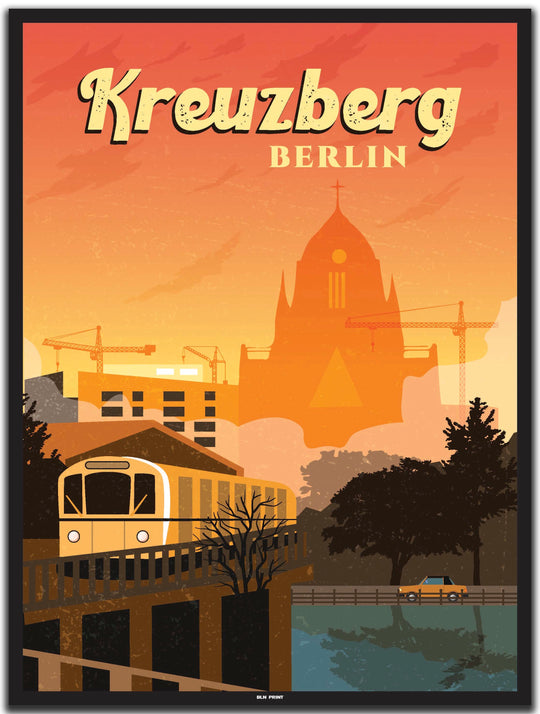 vintage berlin poster shop #30x40cm-schwarzer-farbrand