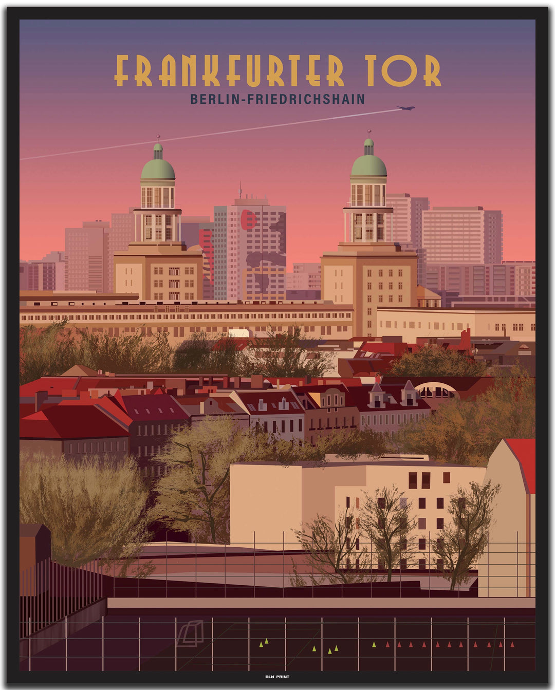 vintage berlin poster shop #40x50cm-schwarzer-farbrand