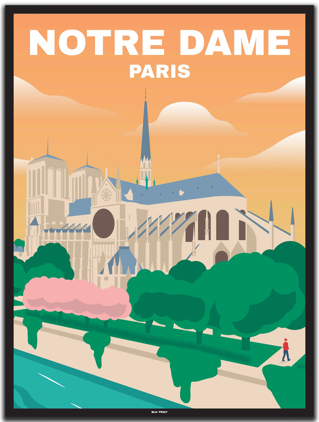 vintage Paris poster shop #30x40cm-schwarzer-farbrand