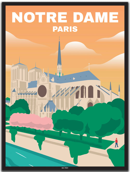 vintage Paris poster shop #30x40cm-schwarzer-farbrand