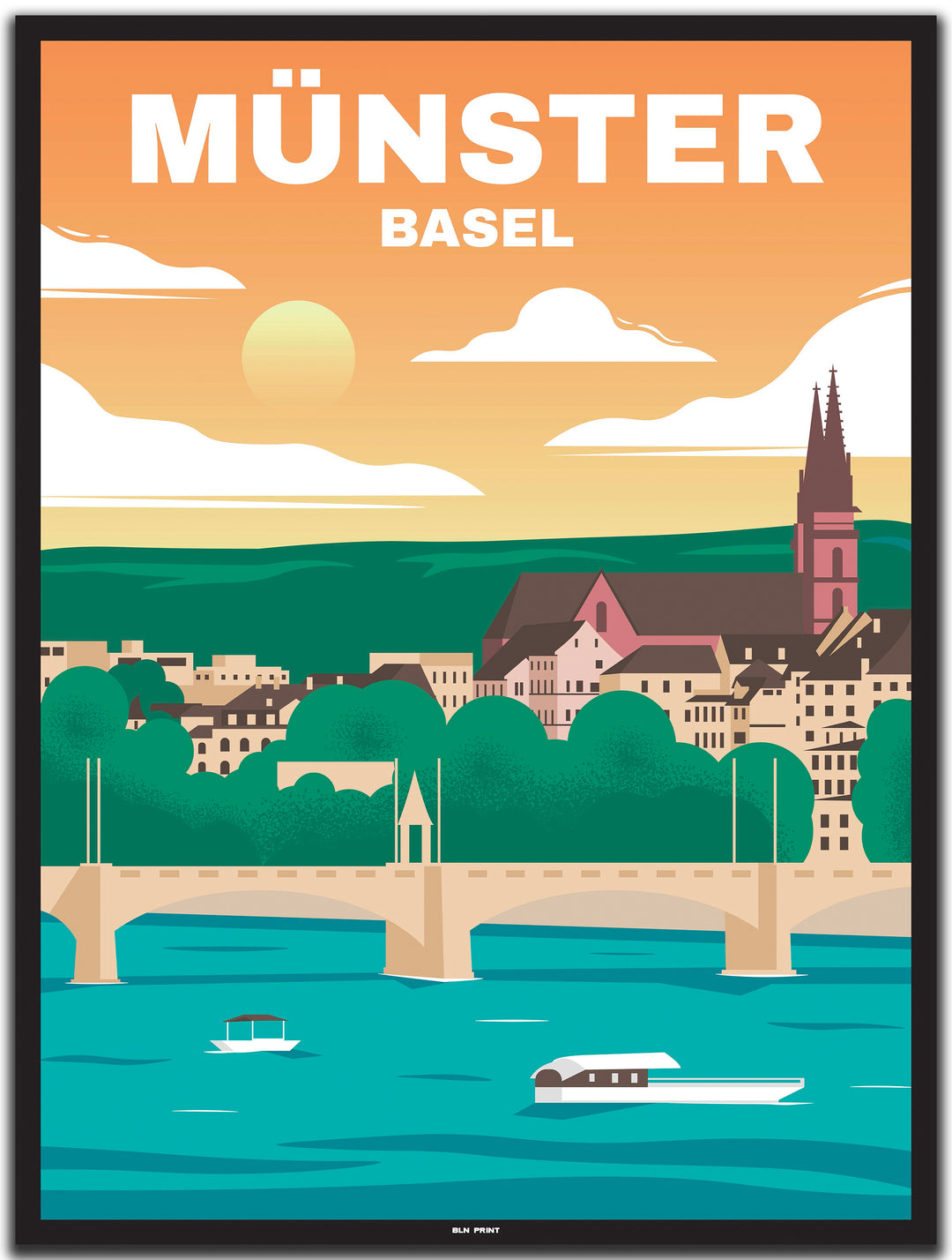 vintage basel poster shop #30x40cm-schwarzer-farbrand