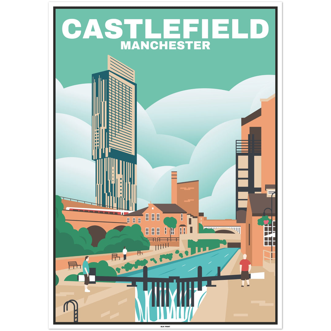 Manchester Castlefield (1) - Vintage Travel Poster