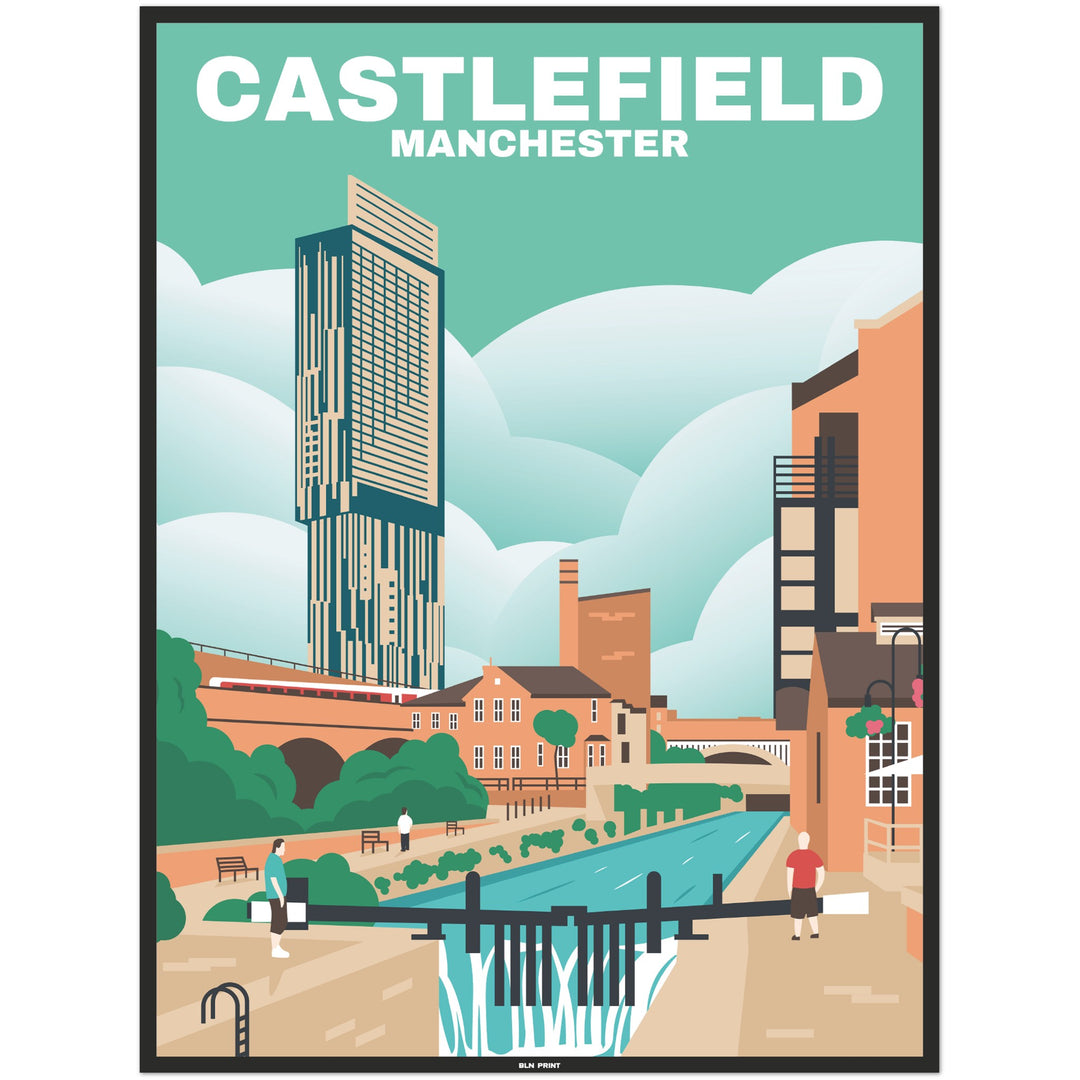 Manchester Castlefield (1) - Vintage Travel Poster