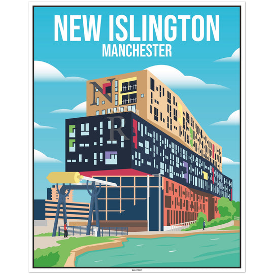 Manchester New Islington (1) - Vintage Travel Poster