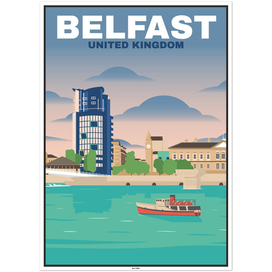 Downtown Belfast (1) - Vintage Travel Poster