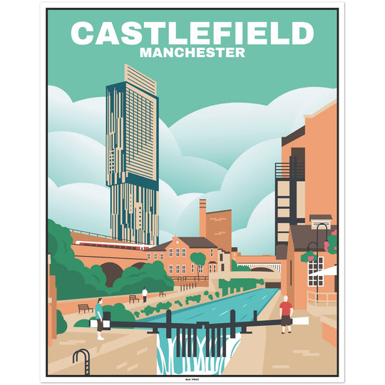 Manchester Castlefield (1) - Vintage Travel Poster