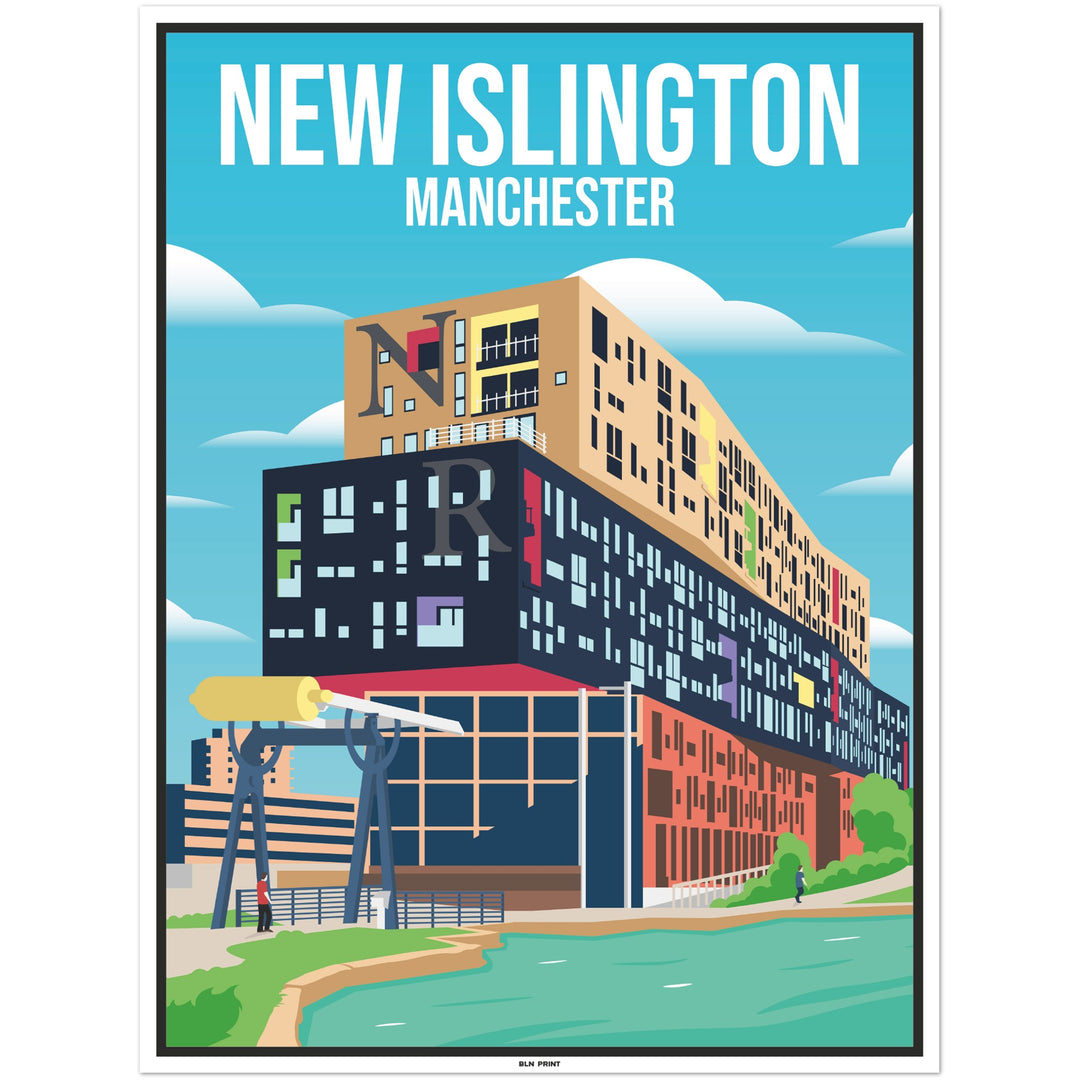 Manchester New Islington (1) - Vintage Travel Poster