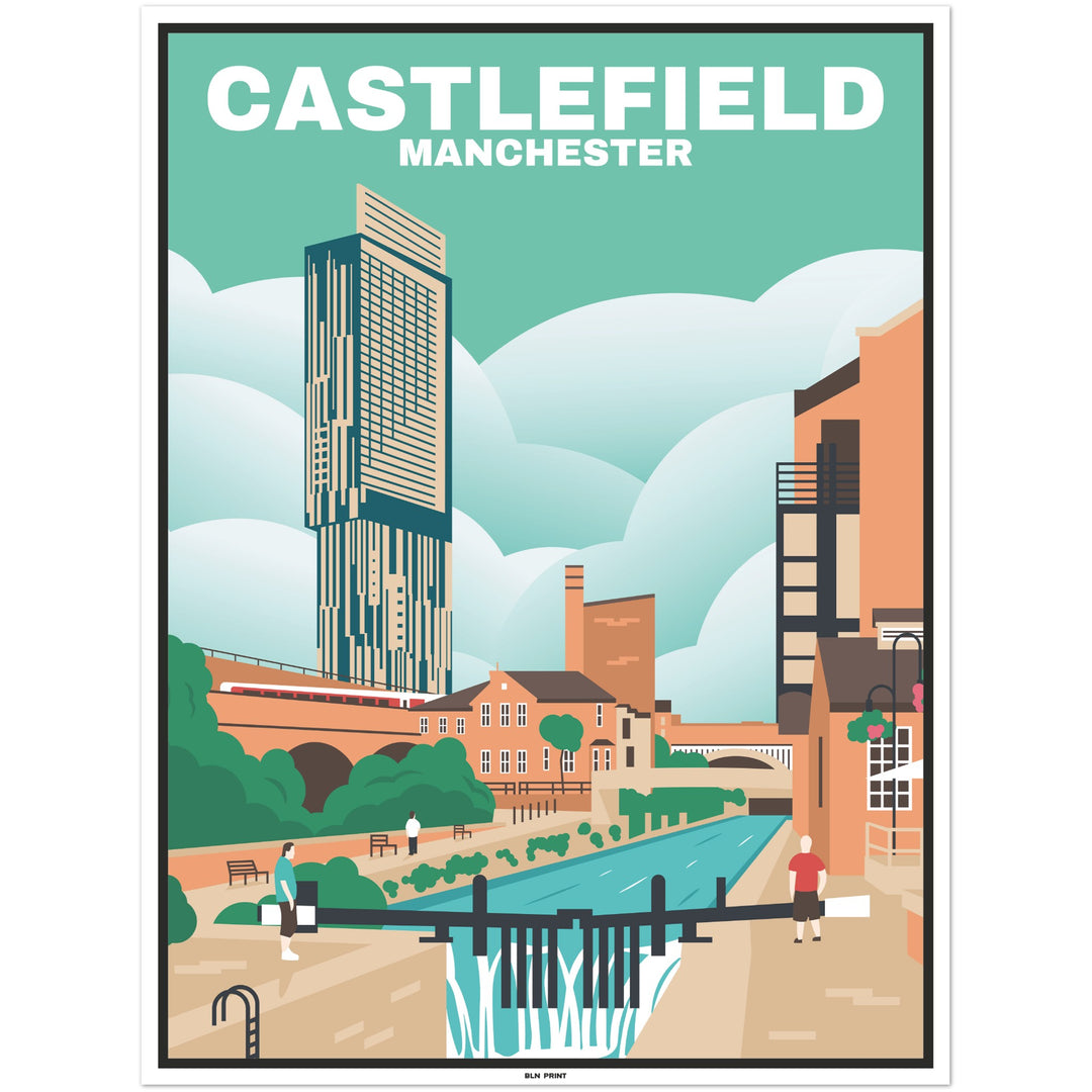 Manchester Castlefield (1) - Vintage Travel Poster