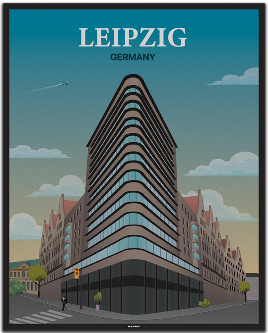 vintage leipzig poster shop #40x50cm-schwarzer-farbrand