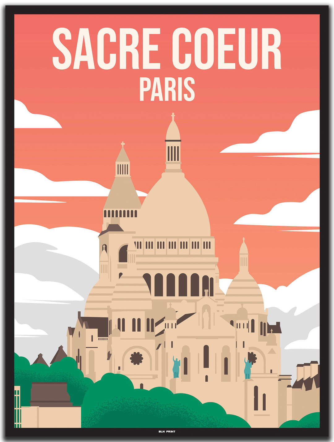 vintage Paris poster shop #30x40cm-schwarzer-farbrand