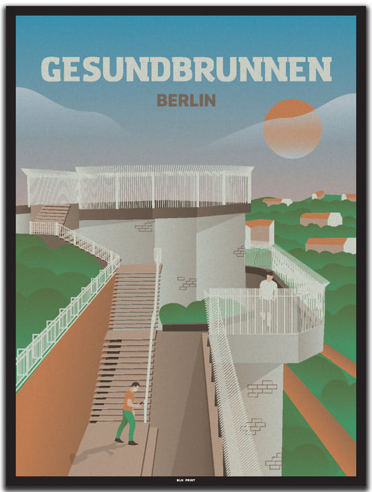 vintage berlin poster shop #30x40cm-schwarzer-farbrand