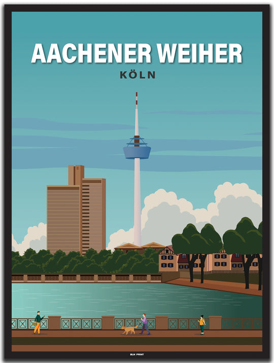 vintage köln poster shop #30x40cm-schwarzer-farbrand