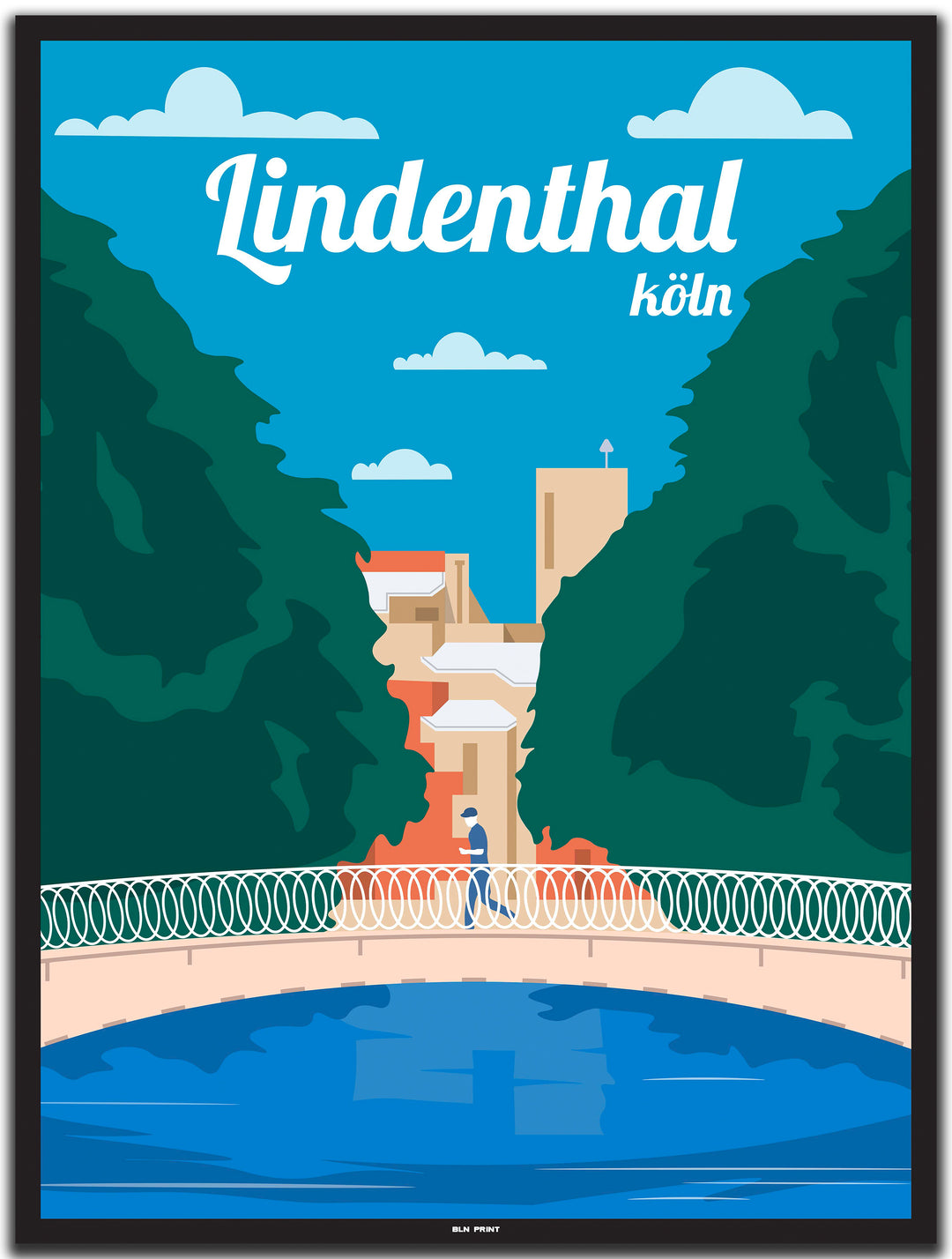 vintage köln poster shop #30x40cm-schwarzer-farbrand