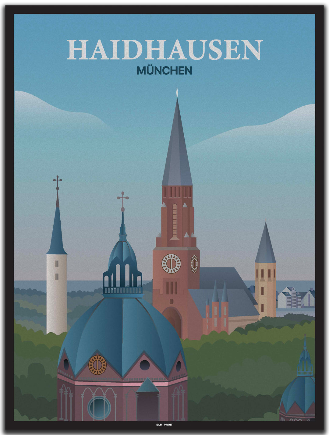 vintage münchen poster shop #30x40cm-schwarzer-farbrand