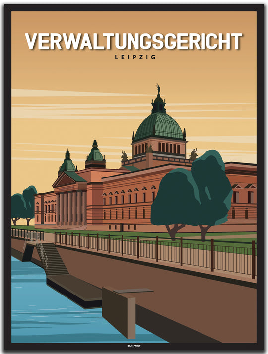 vintage leipzig poster shop #30x40cm-schwarzer-farbrand