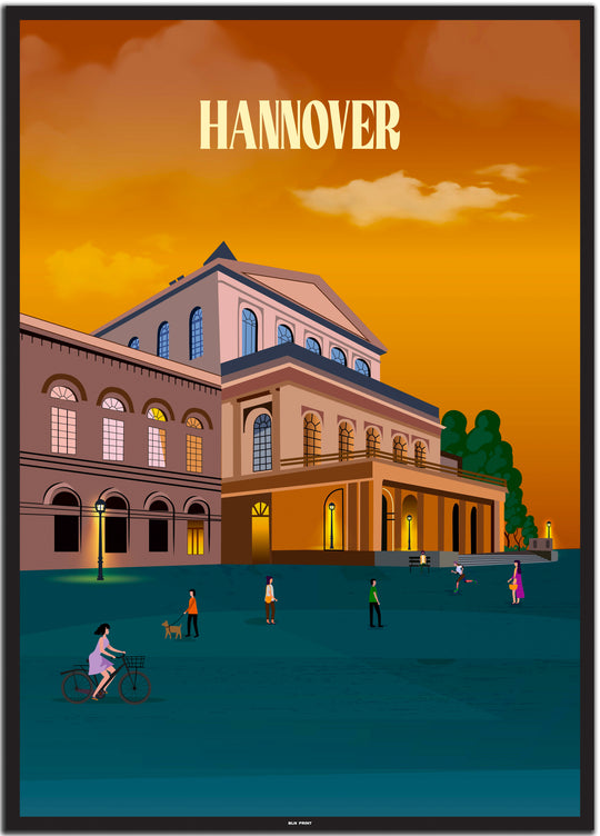 vintage hannover poster shop #50x70cm-schwarzer-farbrand