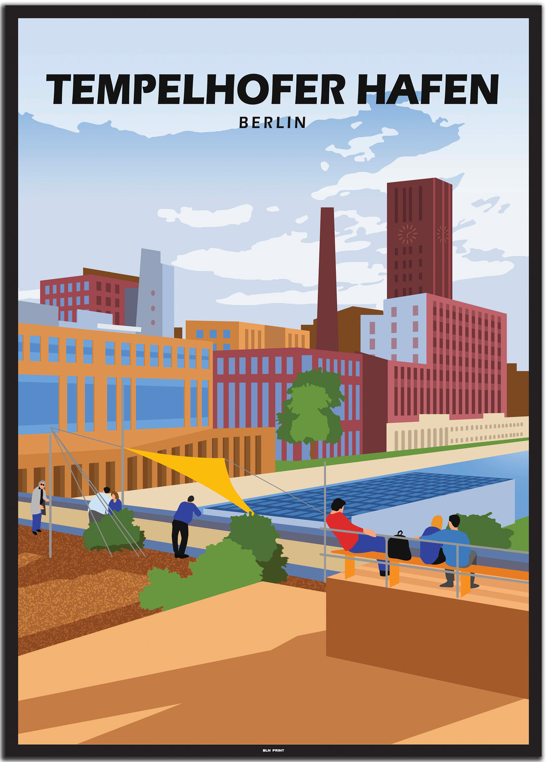 vintage berlin poster shop #50x70cm-schwarzer-farbrand