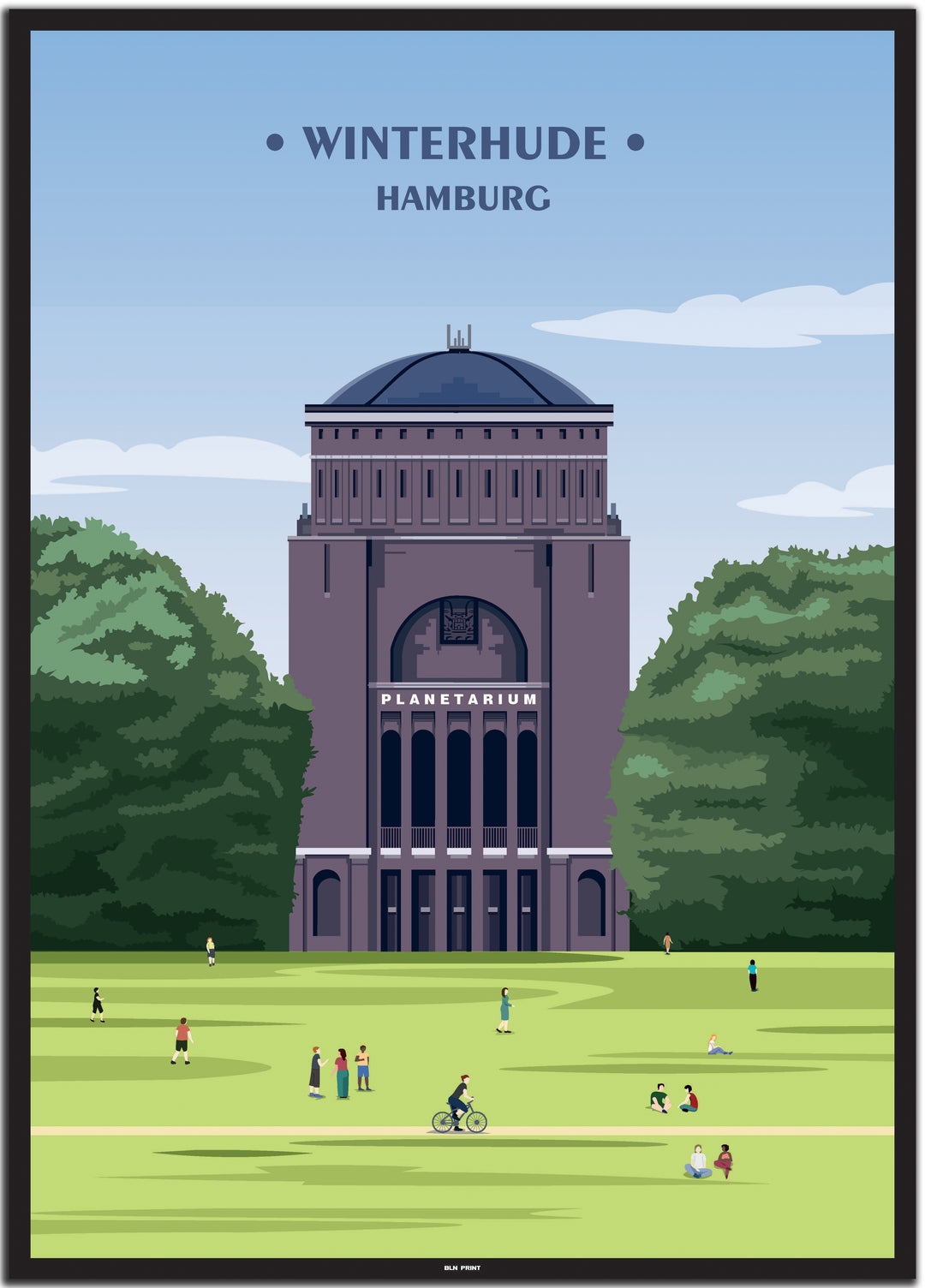 vintage hamburg poster shop #50x70cm-schwarzer-farbrand