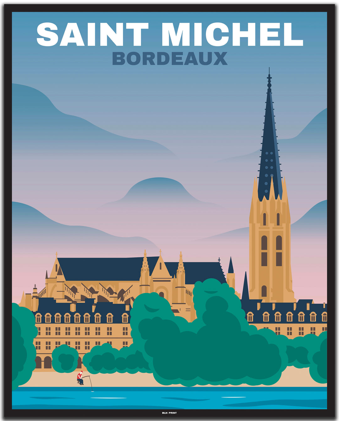 vintage bordeaux poster shop #40x50cm-schwarzer-farbrand