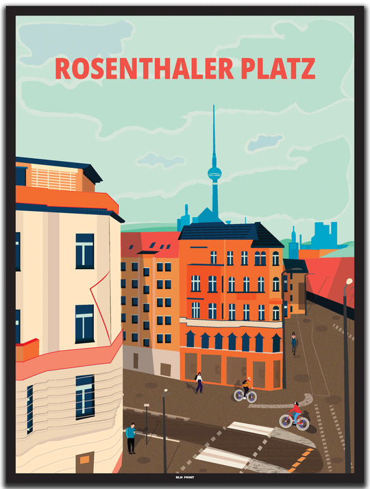 berlin poster #30x40cm-schwarzer-farbrand