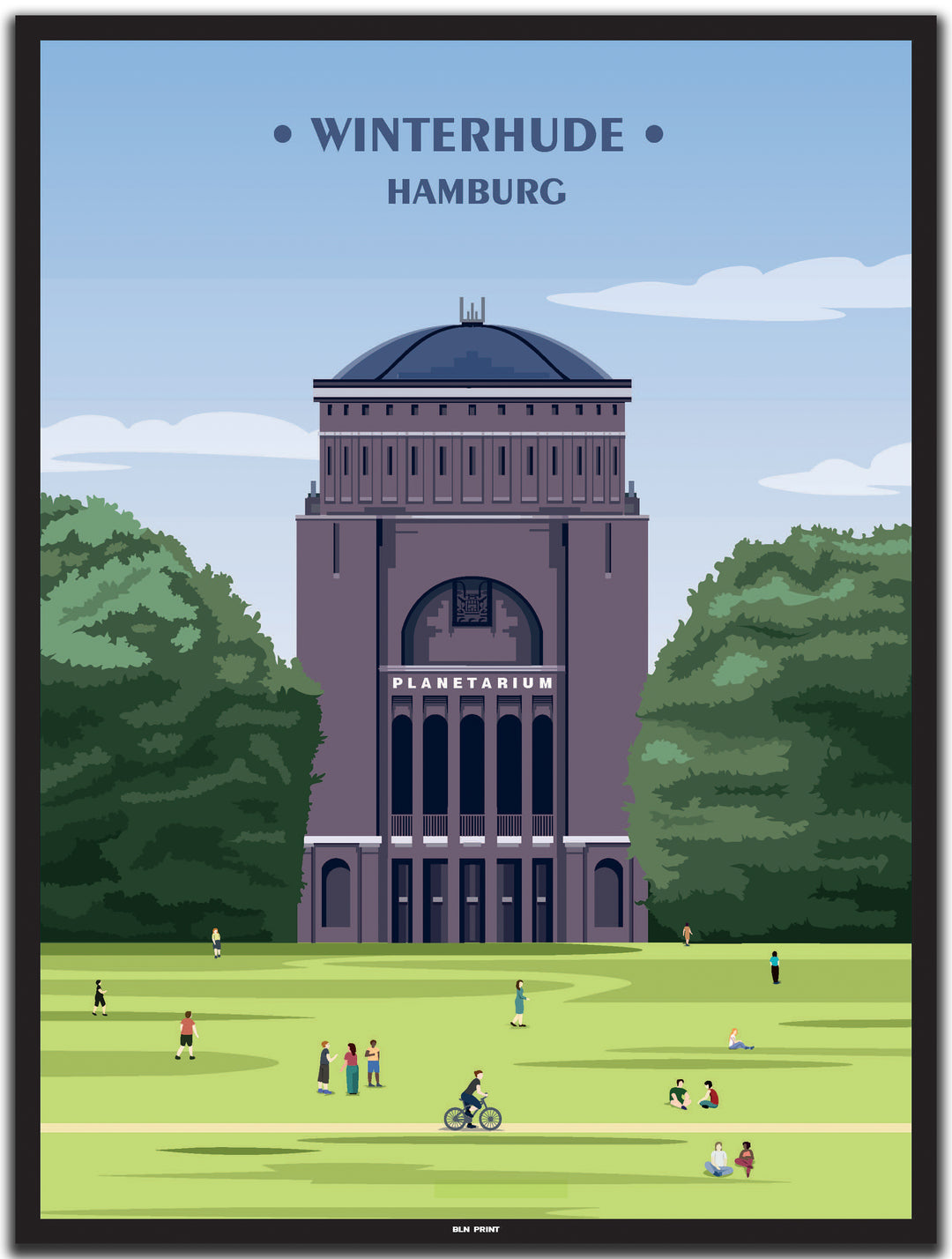 vintage hamburg poster shop #30x40cm-schwarzer-farbrand