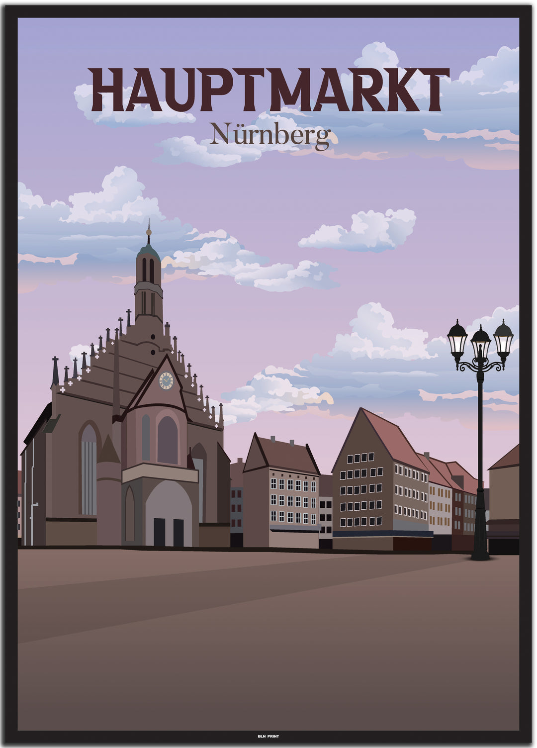 vintage nürnberg poster shop #50x70cm-schwarzer-farbrand