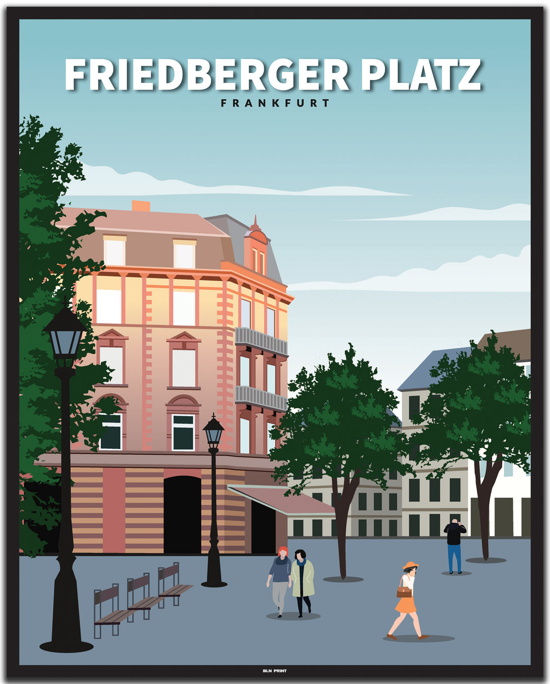 vintage frankfurt poster shop #40x50cm-schwarzer-farbrand