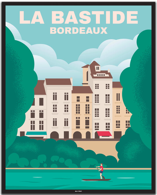 vintage bordeaux poster shop #40x50cm-schwarzer-farbrand