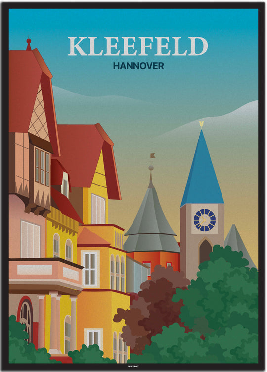 vintage hannover poster shop #50x70cm-schwarzer-farbrand