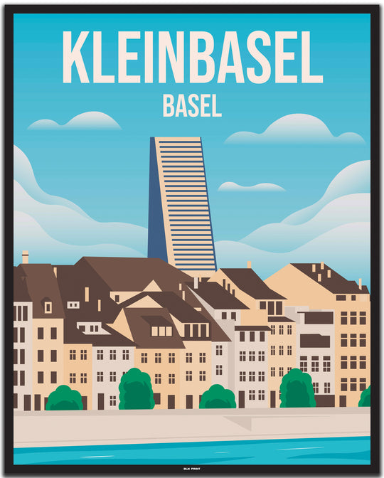 vintage basel poster shop #40x50cm-schwarzer-farbrand