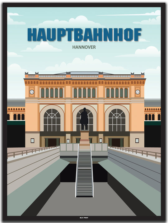 vintage hannover poster shop  #30x40cm-schwarzer-farbrand