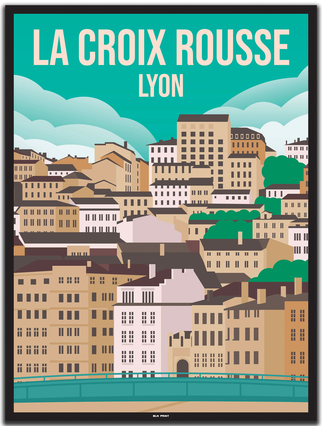 vintage lyon poster shop #30x40cm-schwarzer-farbrand