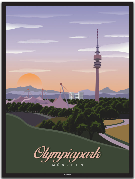 vintage münchen poster shop #30x40cm-schwarzer-farbrand