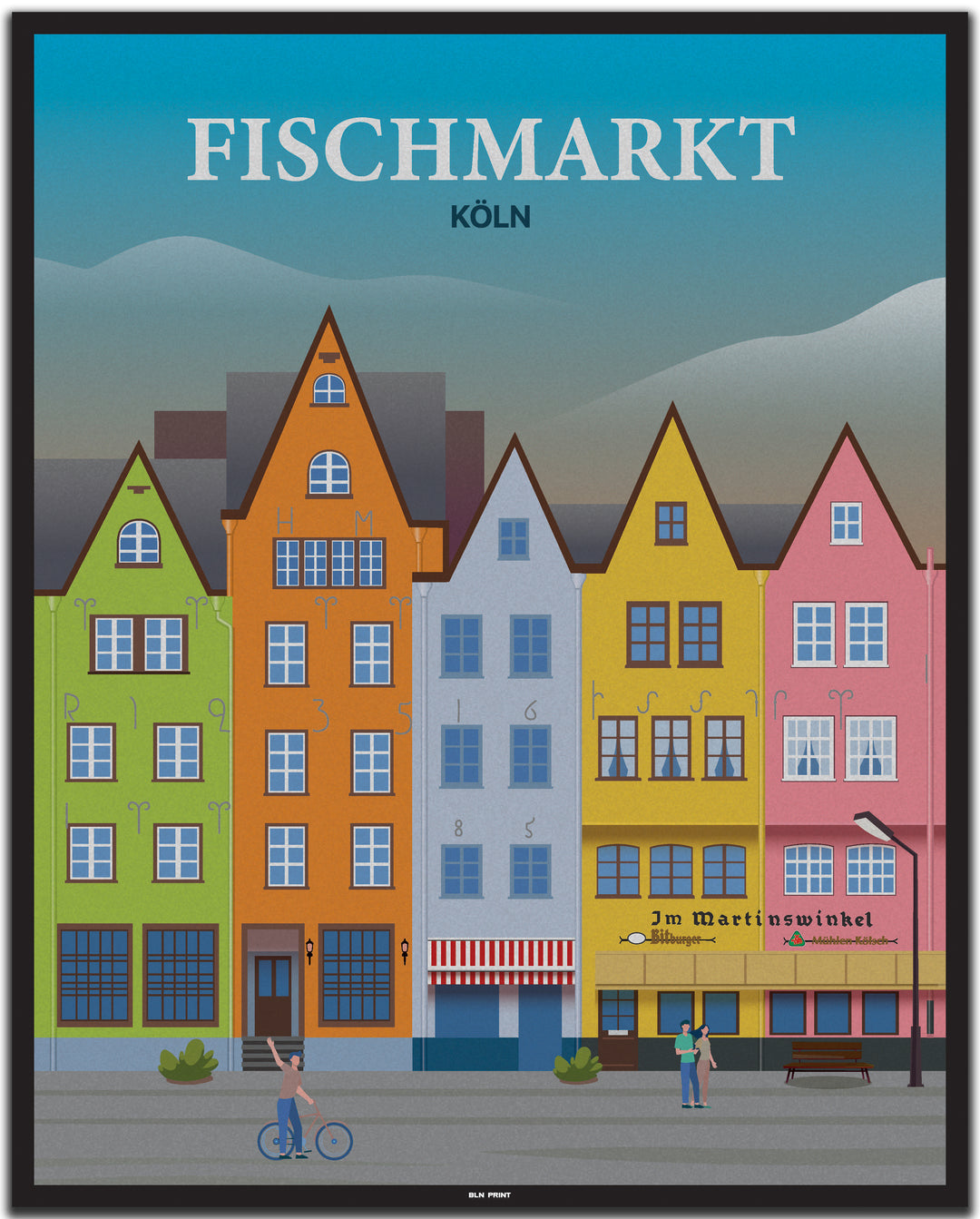 vintage köln poster shop #40x50cm-schwarzer-farbrand