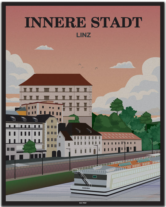 vintage linz poster shop #40x50cm-schwarzer-farbrand