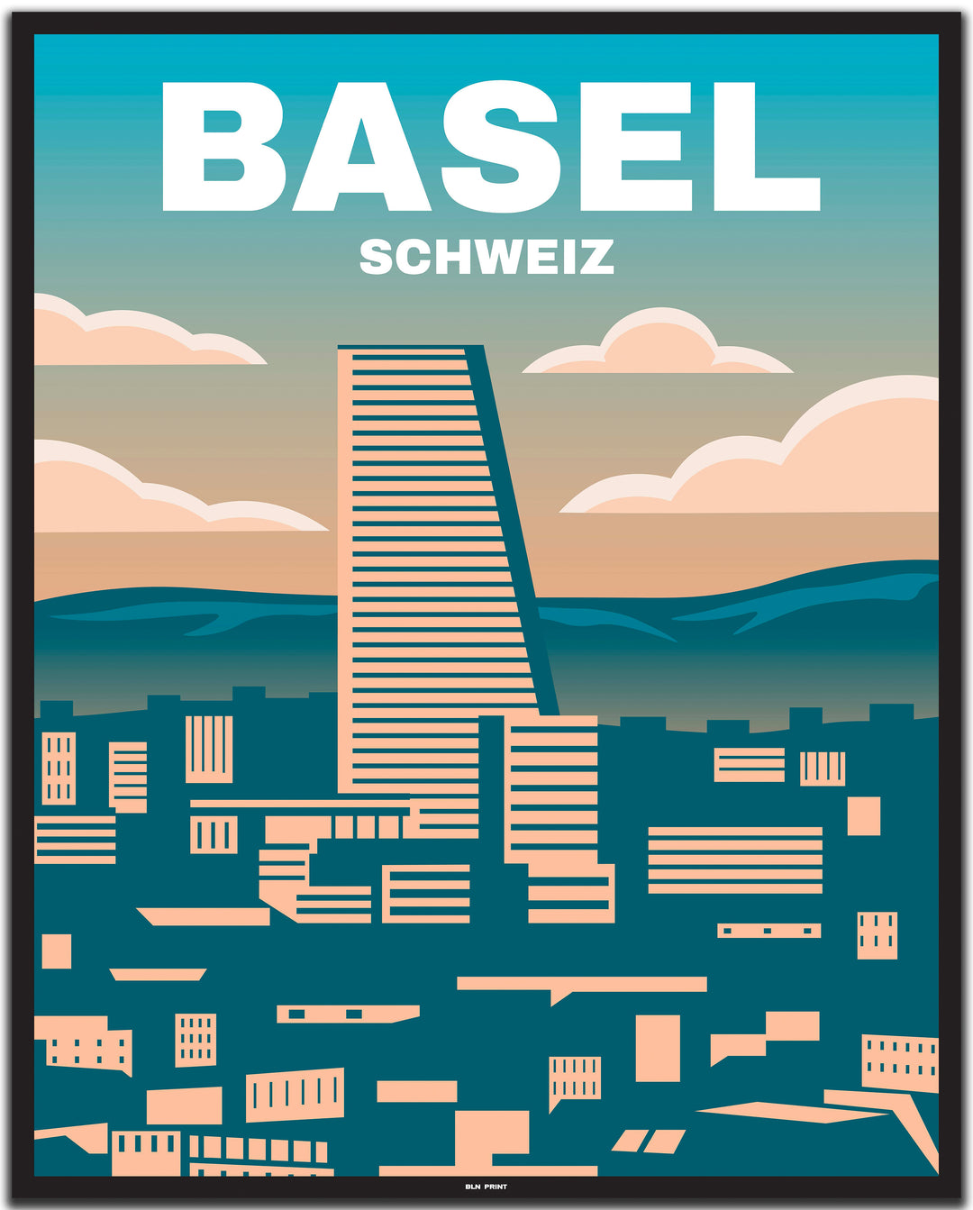 vintage basel poster shop #40x50cm-schwarzer-farbrand