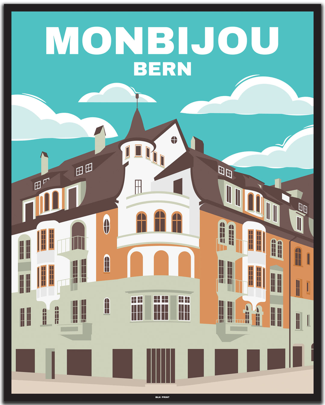 vintage bern poster shop #40x50cm-schwarzer-farbrand