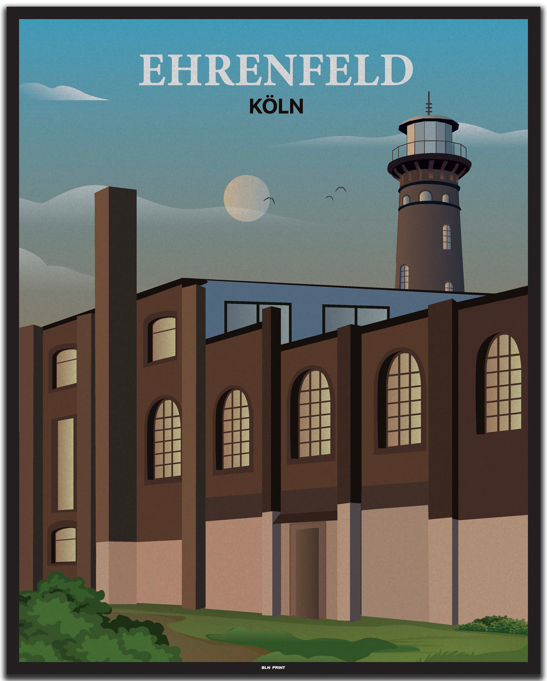 vintage köln poster shop #40x50cm-schwarzer-farbrand