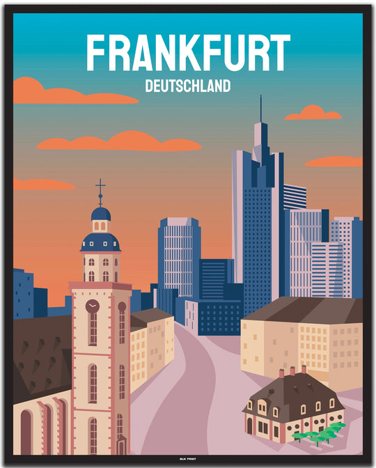 vintage frankfurt poster shop #40x50cm-schwarzer-farbrand