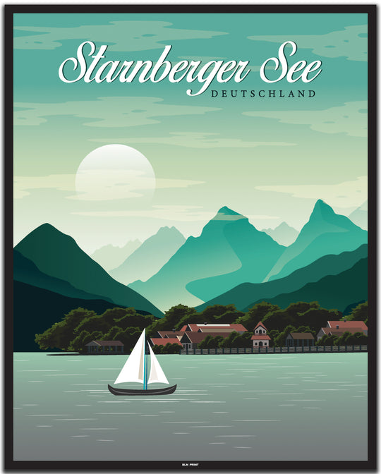 vintage münchen poster shop #40x50cm-schwarzer-farbrand