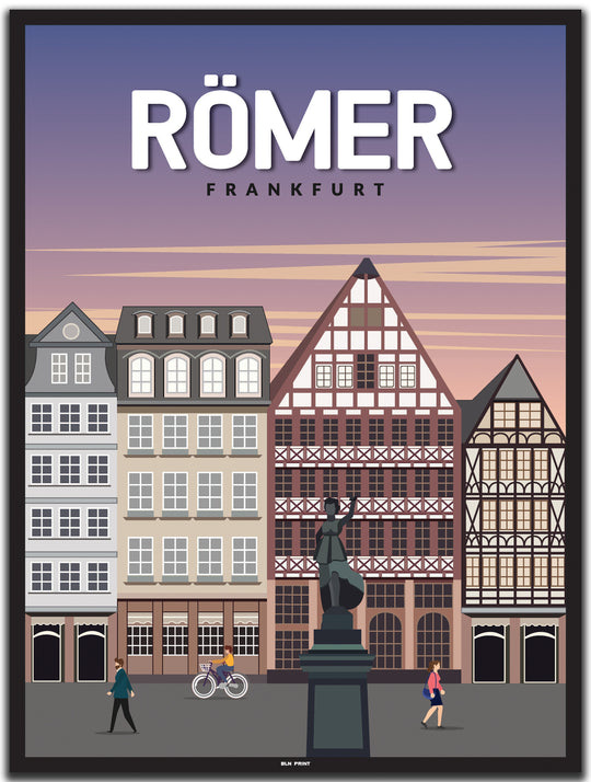 vintage frankfurt poster shop #30x40cm-schwarzer-farbrand