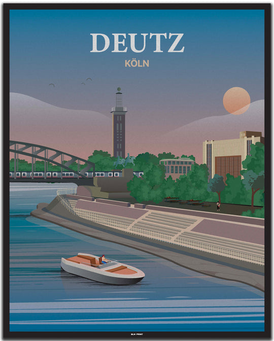 vintage köln poster shop #40x50cm-schwarzer-farbrand