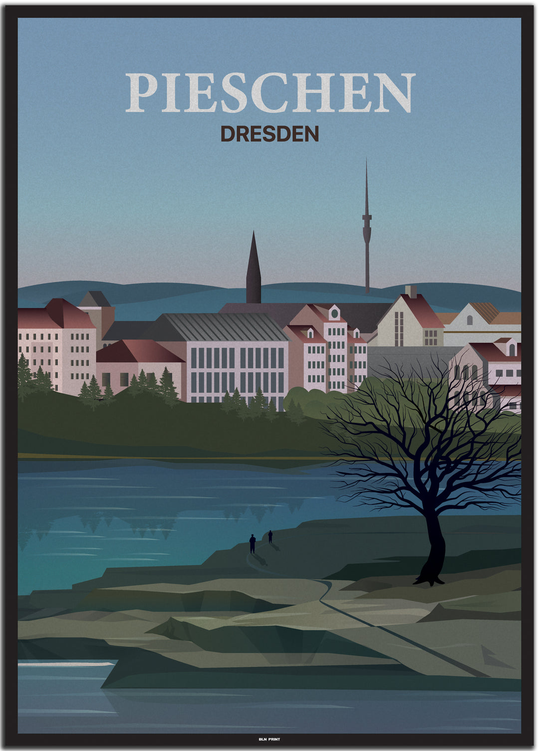 vintage dresden poster shop #50x70cm-schwarzer-farbrand