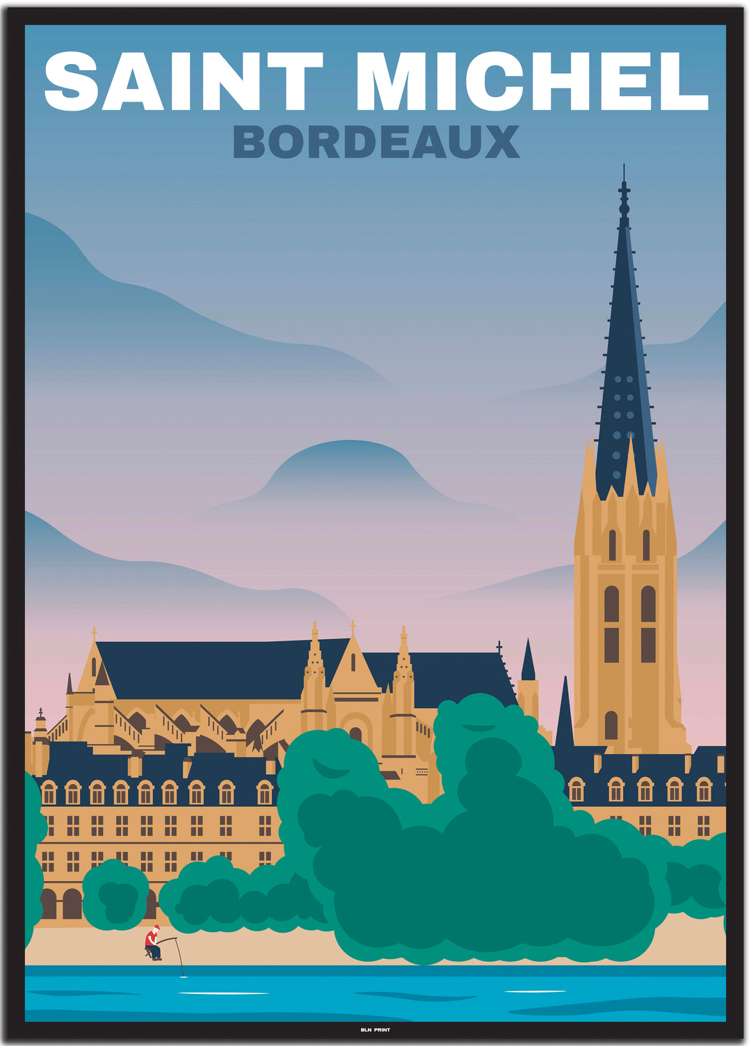 vintage bordeaux poster shop #50x70cm-schwarzer-farbrand